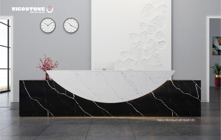 Đá nhân tạo VICOSTONE mang tới vẻ đẹp sang trọng và sự đẳng cấp cho công trình thương mại