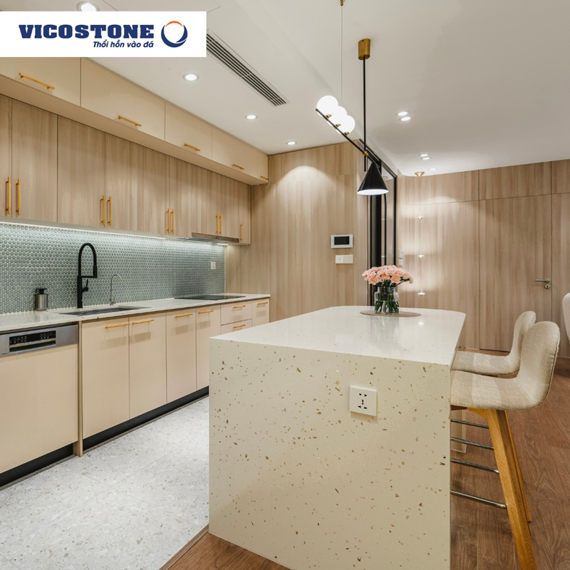 Đặc trưng phong cách hiện đại là tối giản nhưng không hề đơn điệu (Nguồn: căn hộ chung cư do NOA Designworks thiết kế).