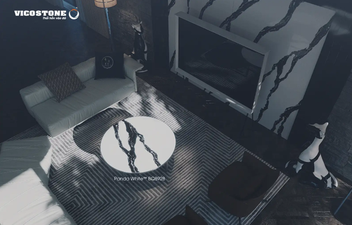 Đá nhân tạo VICOSTONE Panda White BQ8928