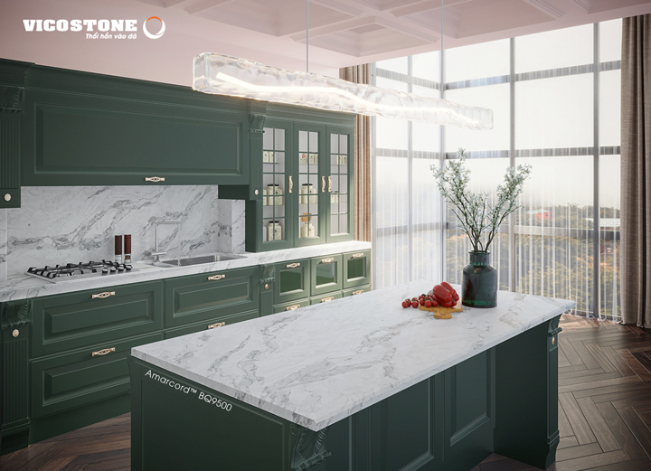 đá bàn bếp đá nhân tạo mã Amarcord BQ9500