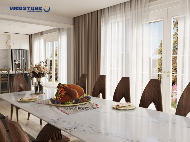 đá vicostone Faniello BQ8925 bàn ăn cao cấp