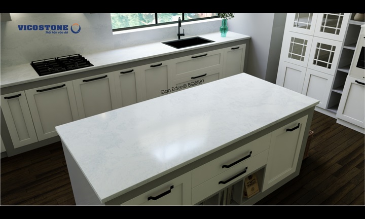 đá vicostone Gan Eden BQ8881 bàn đảo bếp
