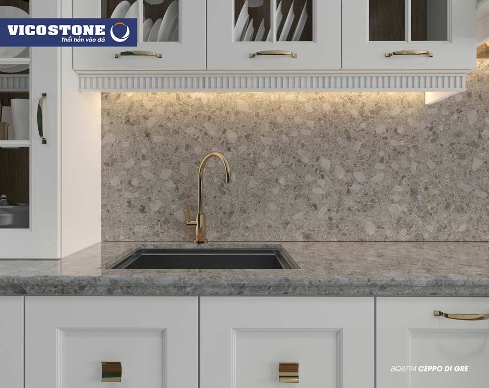 Mẫu đá làm chậu rửa VICOSTONE CEPPO DI GRE BQ8794