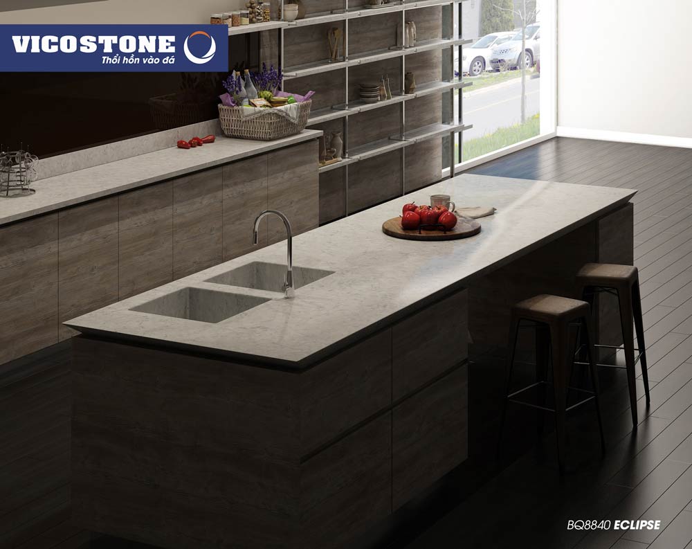 Mẫu đá làm chậu rửa VICOSTNE ECLIPSE BQ8840