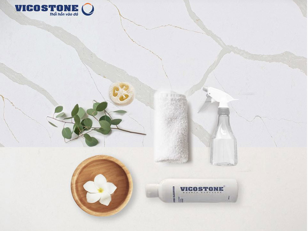 Sử dụng dung dịch tẩy rửa VICOSTONE Cleanser