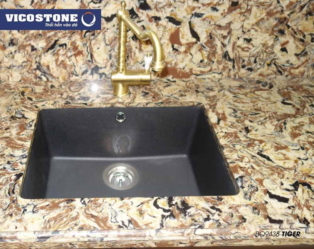 Mẫu đá làm chậu rửa VICOSTONE TIGER BQ9438