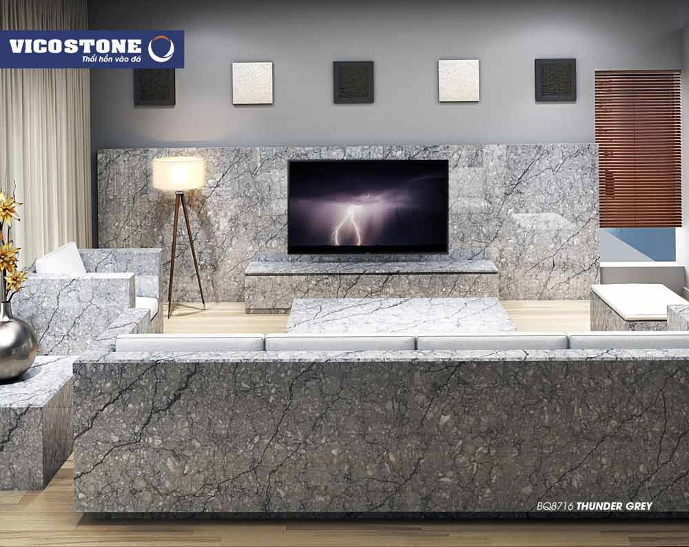 Mẫu đá VICOSTONE THUNDER GREY BQ8716