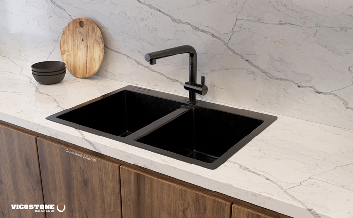 đá mặt bàn bếp nhân tạo mã Covelani BQ6700