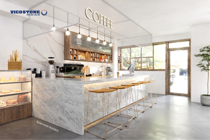 đá vicostone Splendix BQ9802 quầy bar cá tính